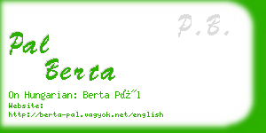 pal berta business card